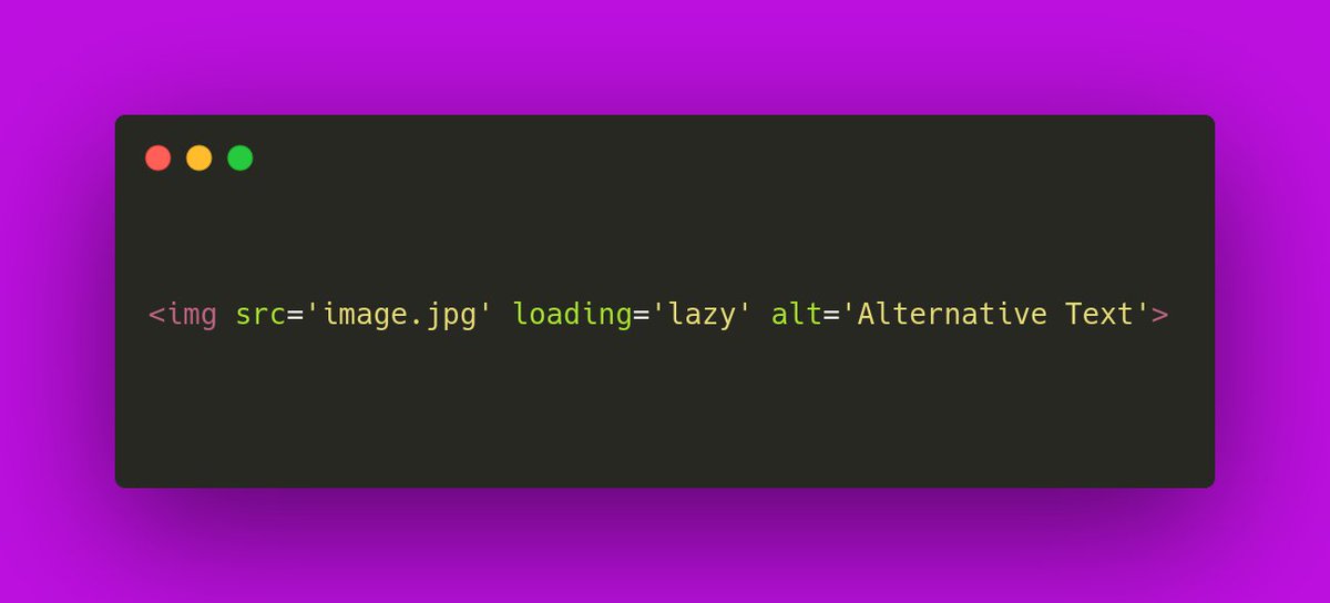 denicmarko's tweet image. HTML(performance) tip:

You can use the `loading=lazy` attribute to defer the loading of the image until the user scrolls to them.