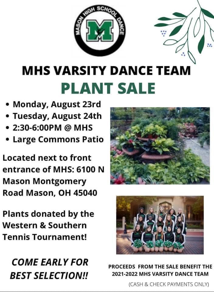 The annual MHS dance team plant sale is today and tomorrow! Come on out and get a plant or two!!