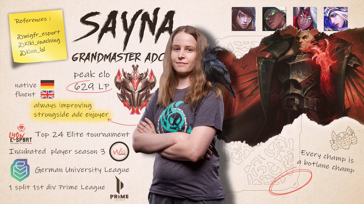 Hello everyone, i want to announce that im looking for team. You can find my soloqueue data at lolpros.gg/player/sayna, my Dms are open or contact me via discord (Sayna#9601). Thanks for every retweet #LFT