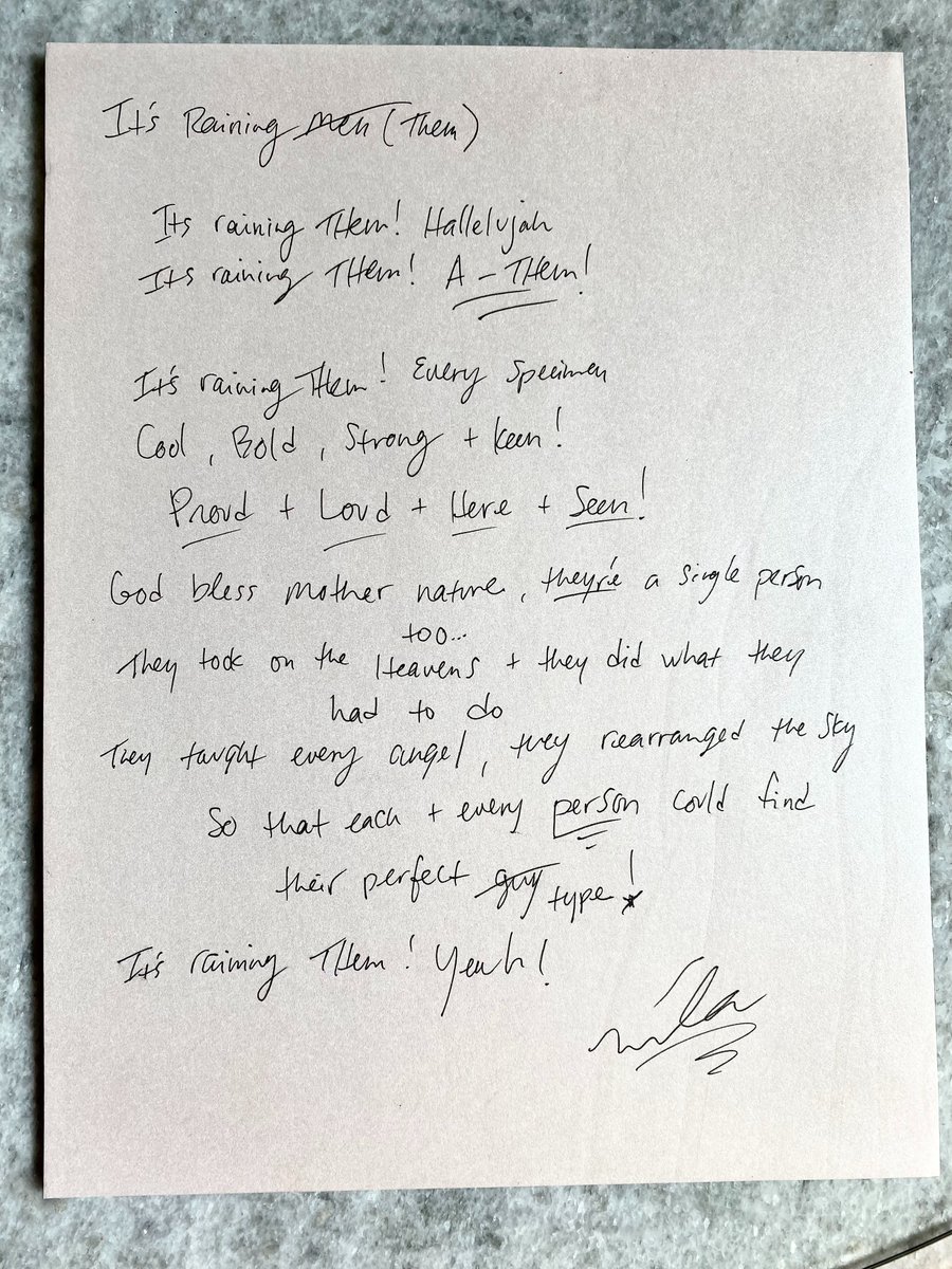 Deezer's tweet photo. βProud and loud and here and seenβ
See @themilajamβs powerful handwritten lyrics for #ItsRainingThem β https://t.co/Y2xn2Tqqod