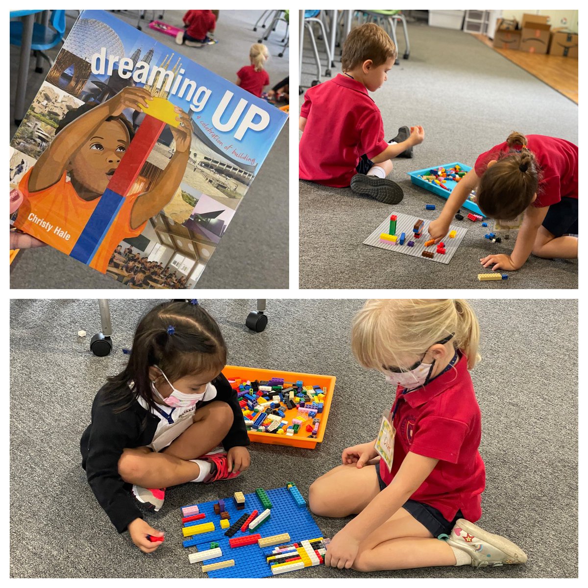 carriewillis18's tweet photo. First #STEAMlit activity of the year. #Preschool engineers, architects and imagineers collaborating on @LEGO_Education building designs. What will they dream up next? #STEAM #STEM #STEAMliterature https://t.co/y22qvR0QTA