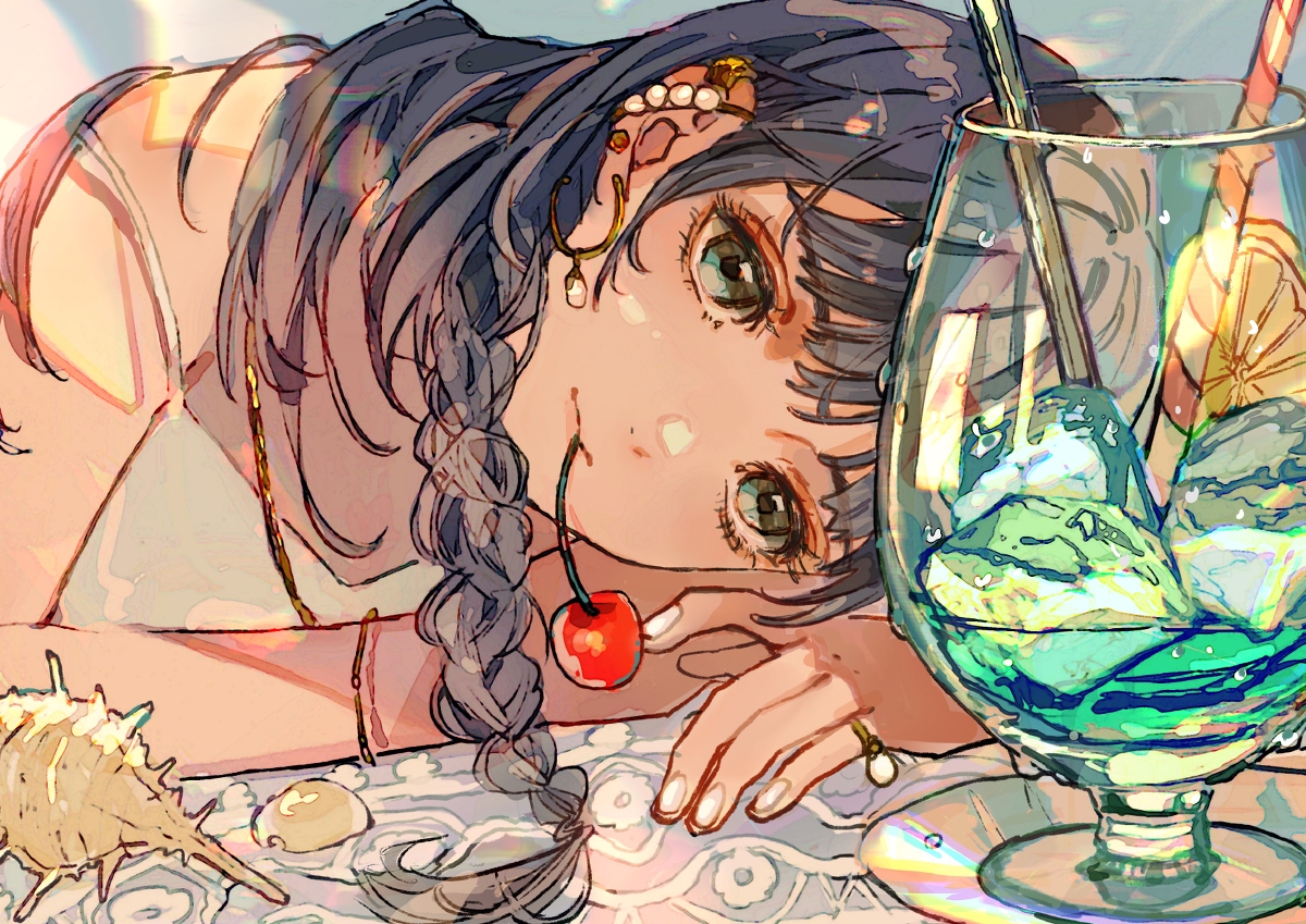 夏を飲み干す 淵 ぶち のイラスト