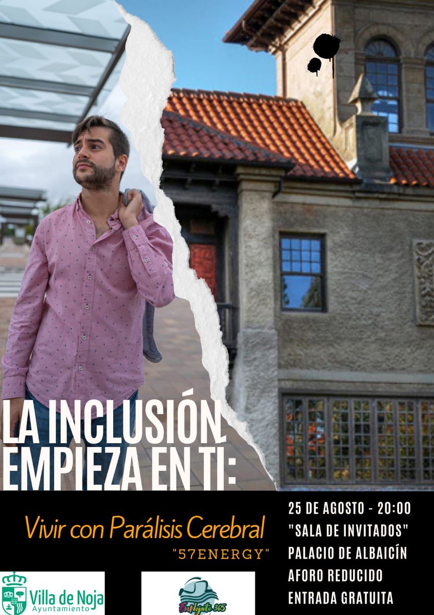 📢Noja acoge una conferencia sobre parálisis cerebral y la inclusión de personas con diversidad funcional. 

👤🎙️Inazio Nieva será el ponente. 
📍Palacio de Albaicín
📆Miércoles 25 de agosto
⏰20:00 horas. 

Nota completa ➡️ ayuntamientodenoja.com/2013_noticia.a…