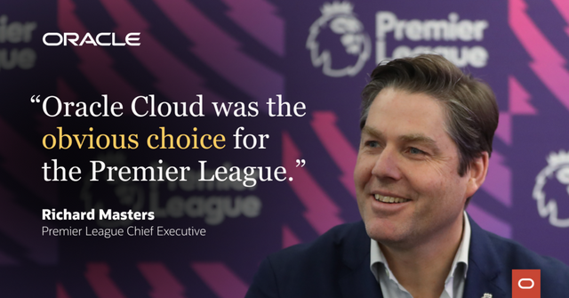 This one is for you Premier League fans! Oracle is partnering with @PremierLeague to provide real-time statistics and insights into every game! #cloud #football #PL bit.ly/2XNLhjo