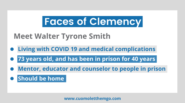 RAPPcampaign's tweet photo. Walter Tyrone Smith 

#CuomoLetThemGo @NYGovCuomo https://t.co/ehFGAOna9C