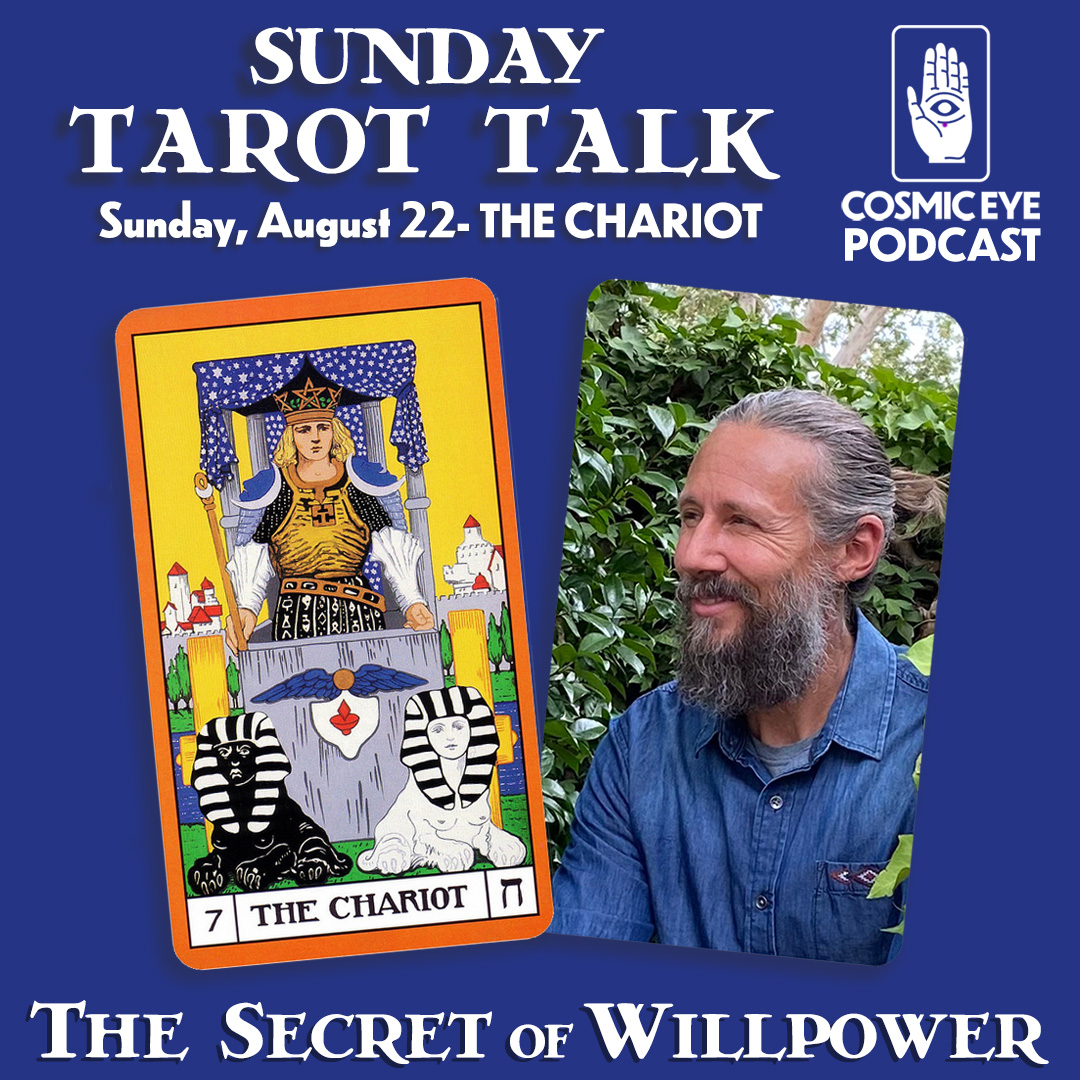 KosmicEye's tweet photo. Listen to "Episode 185 - Sunday Tarot Talk - The CHARIOT TAROT CARD "The Secret of Will-Power"" by Cosmic Eye Podcast. ⚓ https://t.co/m7dqddvj73 https://t.co/jcRv2Mk5Wu