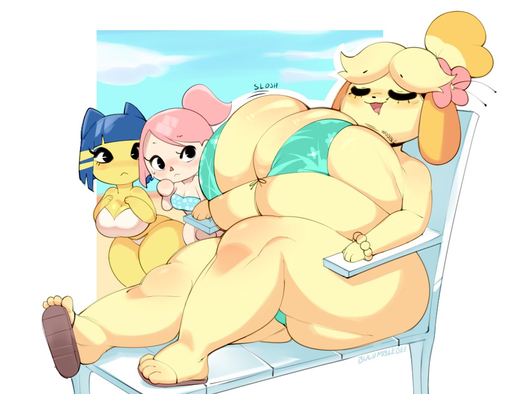 Isablobby's tweet image. Why do people keep calling me "Thiccabelle"?? That doesn't even sound like Isabelle!! &amp;gt;m&amp;gt;