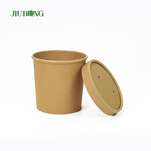 #paper #cup #eco #soup Kraft paper soup cup with paper lid 26oz