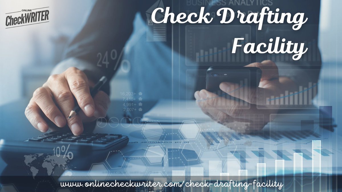 webcheckwriter's tweet photo. https://t.co/fkmDMuiv5J
Check drafting facility by OnlineCheckWriter authorizes a person to take out cash from another person’s account based on the documented approval.
#CheckDraftingFacility #DemandDraft #ChecksByPhone https://t.co/FhOnoOZo0j