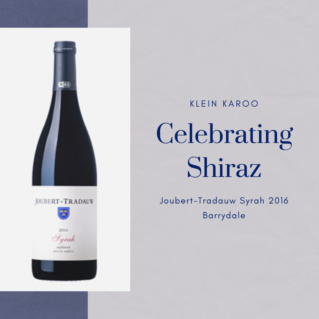 The Joubert-Tradauw Syrah 2016 is from the Tradouw valley near Barrydale and is an excellent example of a fresh yet complex Syrah. A full and lively palate with spicy cherry notes and a savoury hint. Earthy minerality, soft tannins and good acidity followed by a lingering finish.