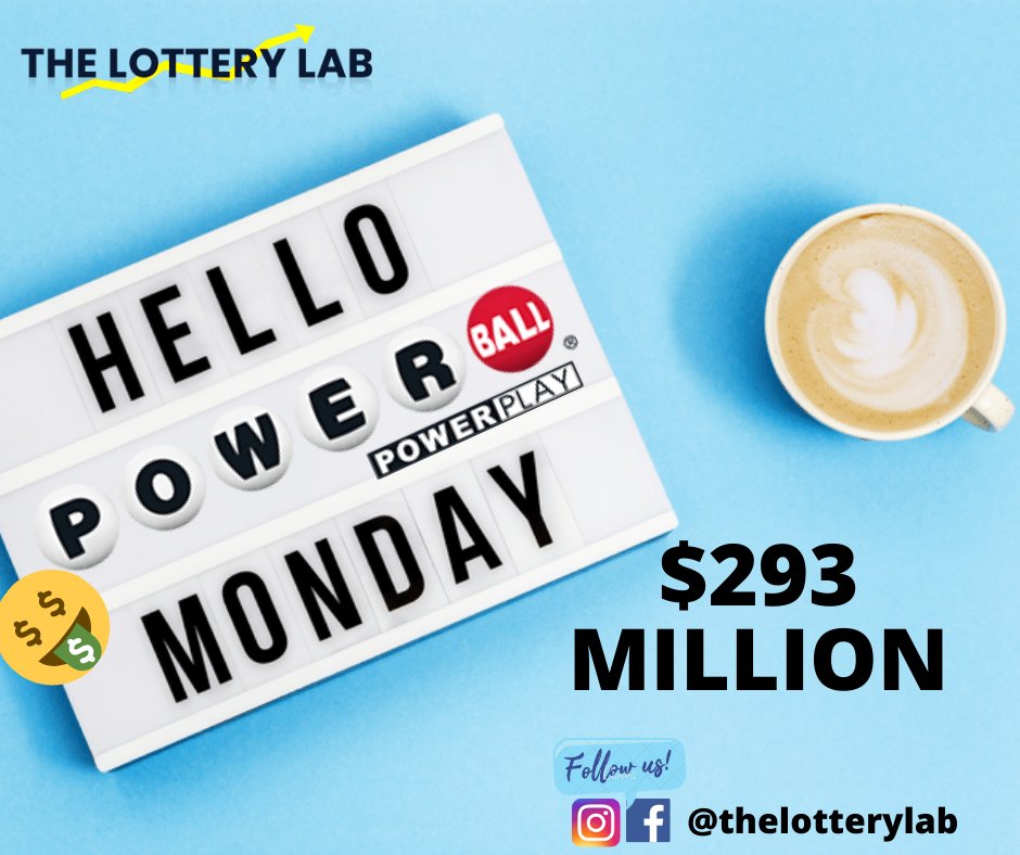 Finally, Monday is here! 
And so is the Powerball Drawing! 
So, what numbers are you planning to pick? 
Click here >> https://t.co/ftXF04tmP1

And give your best shot to win the $293 Million Powerball Jackpot! 
#Powerball #thelotterylab #lotto #jackpots #lotteryresults https://t.co/MkUcLLS6H1