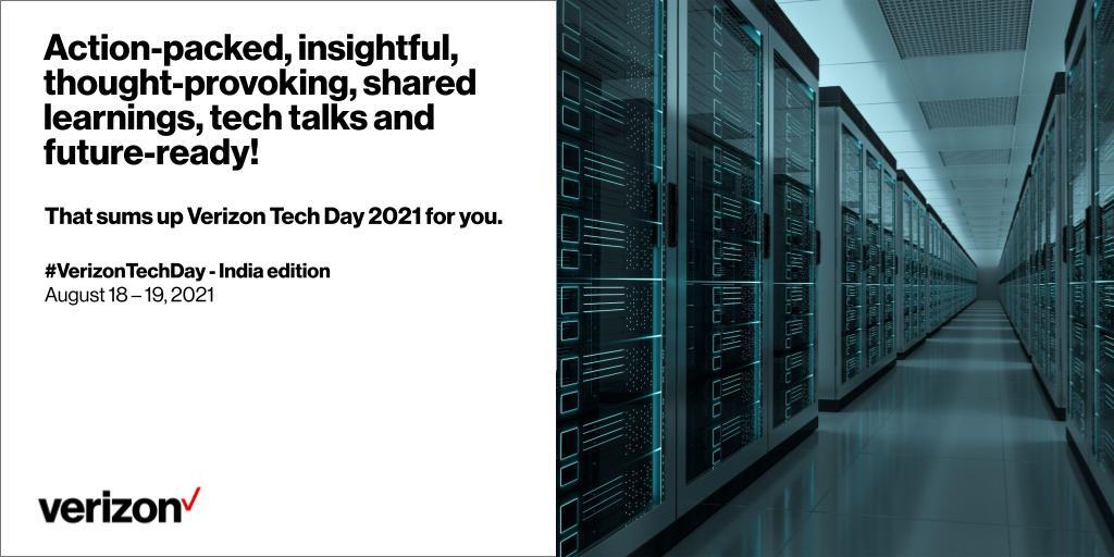 VZIndia's tweet photo. A big shout out to the industry stalwarts who took time out to share their insights and experiences with the V Team, our leaders, V Teamers and the core organizing team for making #VerizonTechDay 2021 on ‘Our Next Horizon’ a grand success. #ForwardTogether https://t.co/bCdI3AjKmY
