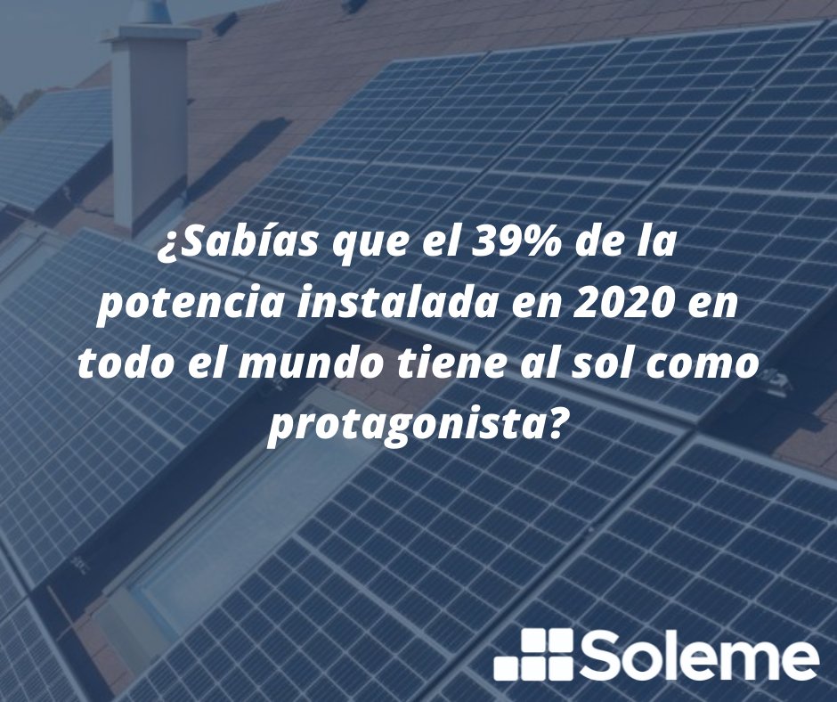SolemeSL's tweet photo. ☀️¡Así es! La fotovoltaica no ha parado de crecer en lo últimos tiempos, convirtiéndose en la energía estrella en Europa y muchas otras zonas del mundo.
¿Y tú, ya te uniste al cambio?
👉🏼Contacta con nosotros para más información.
#SolemeSL https://t.co/q4j1DFXzaU
