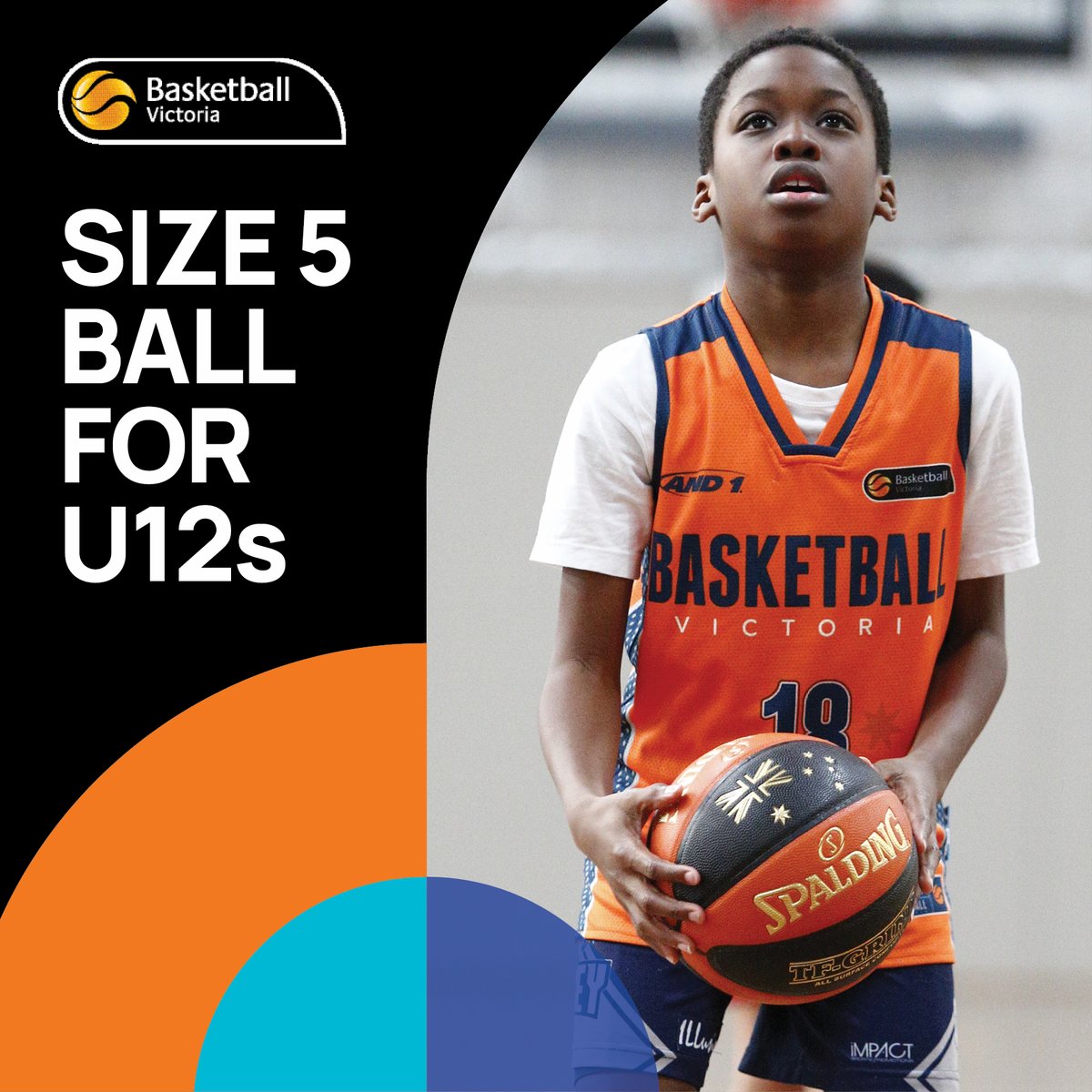 Basketball_Vic's tweet image. To aid with skill development and teaching better techniques for our juniors, Basketball Victoria will adopt the use of a Size 5 basketball across all of our Under-12 competitions and programs in 2021/2022. Please visit our website for further information: basketballvictoria.com.au/size-5-basketb…
