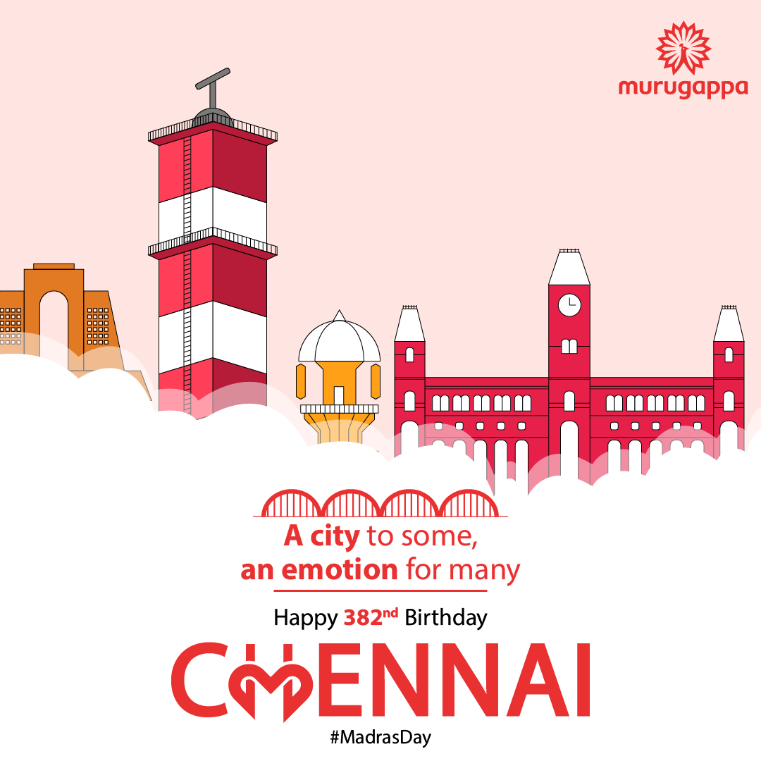 Oru kodi ninaivugal, oraayiram kanavugal. The journey from Madras to Chennai is filled with the love and warmth of the people who saw it. Here's wishing the warmest of cities a happy birthday.
#MadrasDay #Madras #Chennai #NammaChennai #NammaMadras #MurugappaGroup