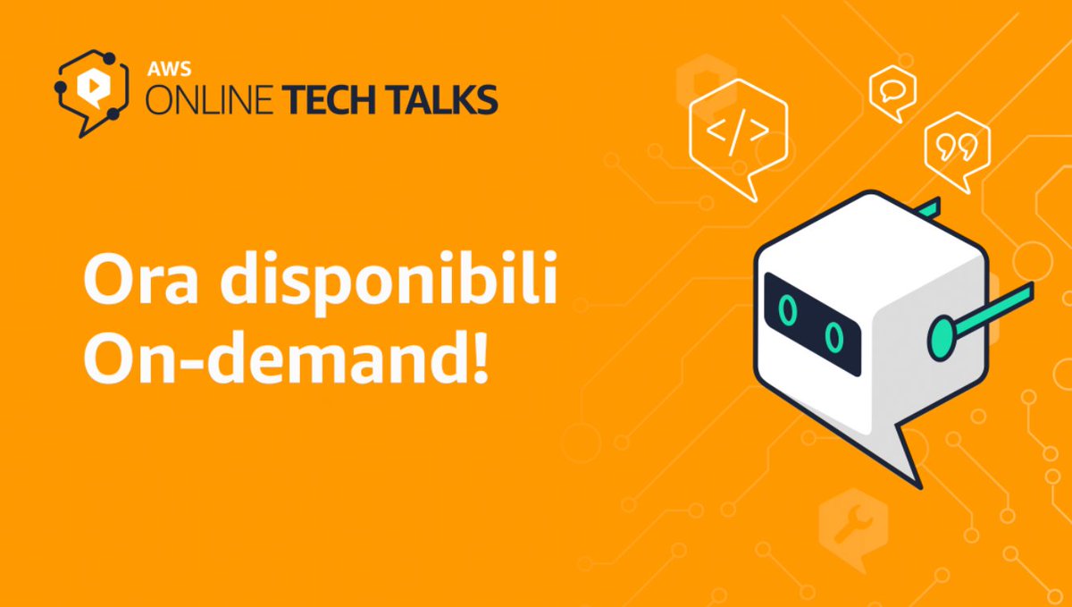 Hai perso uno o più episodi degli Online Tech Talks in italiano? Ora li trovi tutti on demand! go.aws/3mpXcxW