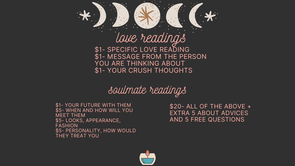 DivineKishTarot's tweet photo. Services! need a cheap Tarot reading? here it is!๐ผโ
DM me right away for a booking
Mode of payment
๐ต๐ญGcash
๐(overseas) Paypal
always add $2 for a video reading.
need questions? Dm me!
#tarot #cheaptarot #TarotReading #Tarotcards https://t.co/xEgYUvWoPp