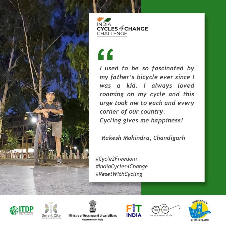 ChandigarhSmart's tweet photo. "The urge to cycle has took me to each and every corner of the country!"
#IndiaCycles4Change #cyclegiri #ResetWithCycling #Cycles2Freedom #Chandigarh 

@itdpindia
@giz_india
@SmartCities_HUA https://t.co/DwkCfcufcw