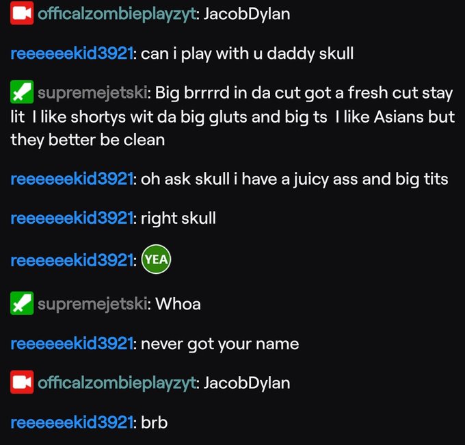 This Was in my stream chat last night lol 😆 😂 😅 https://t.co/gupj3uB7lz<a href="/tag/letshelpeachother"class="tags"><span>#letshelpeachother</span></a><a href="/tag/roadto300followrs"class="tags"><span>#roadto300followrs</span></a>