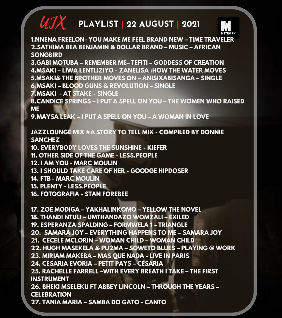 nothembaujx's tweet photo. Last night on #UJX this is how the #LadiesInTheLead🎶 served us on @METROFMSA https://t.co/uUsq3Z5Cu1