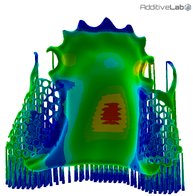 AdditiveLab's tweet photo. Build simulation of a dental configuration with #AdditiveLabRESEARCH.

The colors indicate the displacements after the manufacturing process. https://t.co/fvlLjCT8dy