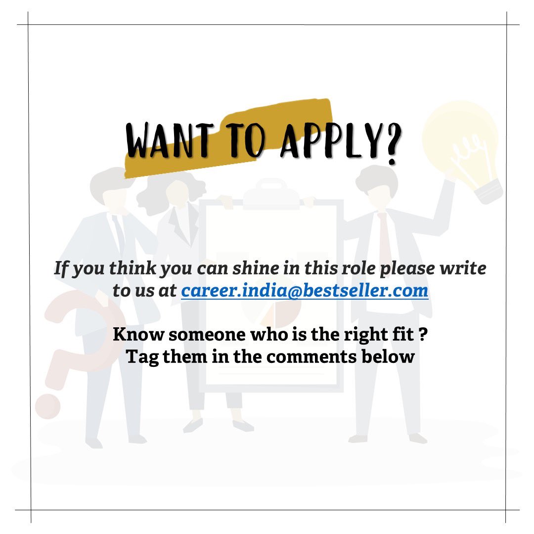 We are Hiring !!! 
#bestsellerindia #JobsatBestseller #buyingandmerchandising