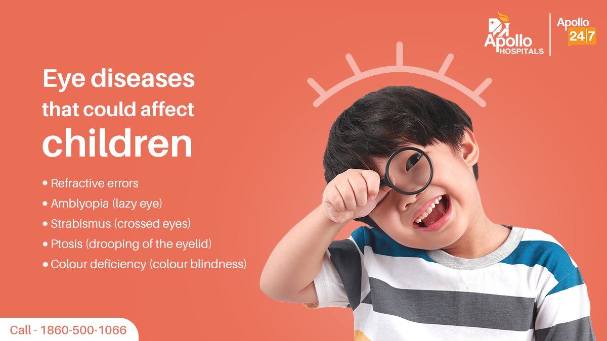 HospitalsApollo's tweet photo. The early years of your child are crucial for developing a healthy vision and maintaining their sight. Apart from taking precautions and recognizing the symptoms, you should also always look out for the given disorders.
#ApolloHospitals #EyeDisorders #VisionProblem https://t.co/TO8ltzjO7x