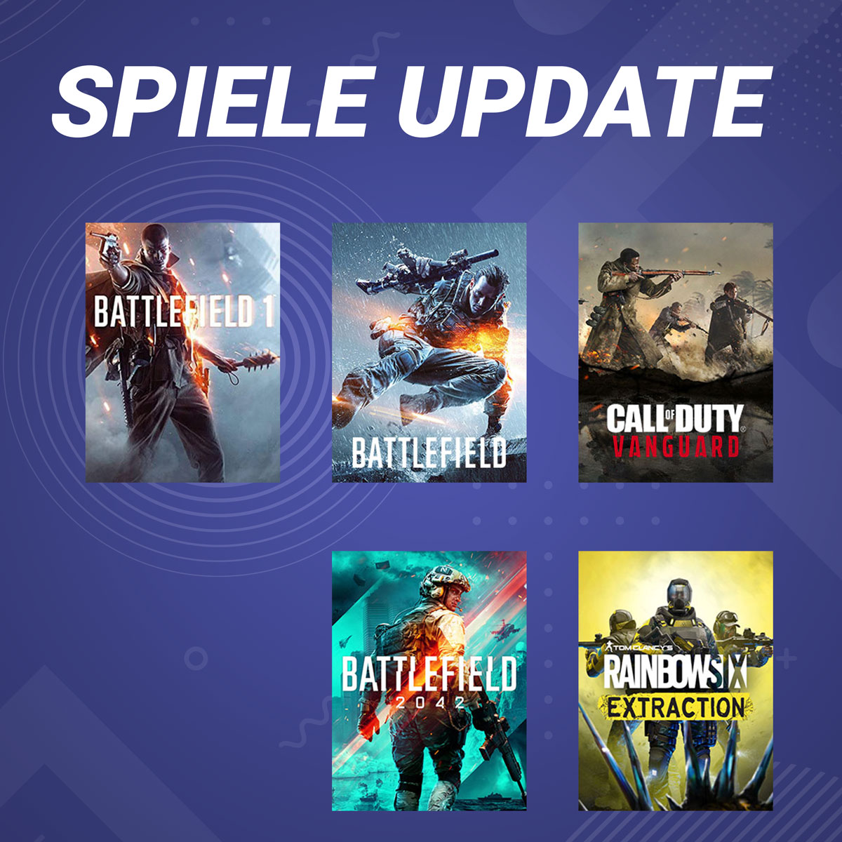Wir haben die neuen Versionen von #CODVanguard  und #RainbowSixSiege hinzugefügt, sowie nun für #Battlefield unterschiedliche Versionen und Cover hinzugefügt. 
Viel Erfolg euch beim Mitspieler finden!
#bf2042 #RainbowSixExtraction #gamertransfer