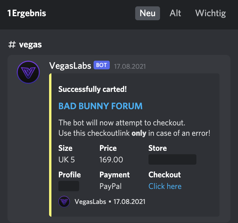 Jake_Leo_'s tweet photo. Whenever i run Vegas I copp. Thanks @vegaslabs

Bot: @VegasCops 
Proxies: @WildProxies 
CG: @PurePings  (@Unknwnlabs) https://t.co/c9hGmO5S7F