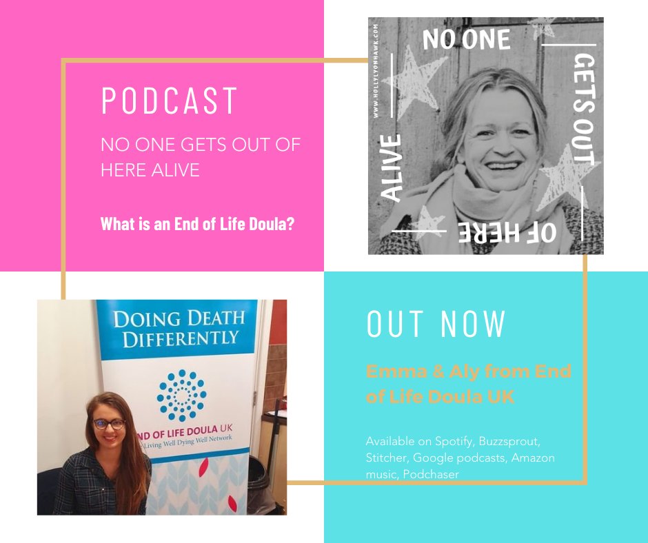 lyon_hawk's tweet photo. Coming on Wednesday, part 2 of my podcast with Aly &amp; @EmmaCClare of @livingdyingwell Find out all about what an end of life doula does. Catch up on part 1 - and find out how to be featured on my podcast sharing your thoughts on the meaning of life - here: https://t.co/v5L1Jf3Y9X https://t.co/1xyJmMuxm5