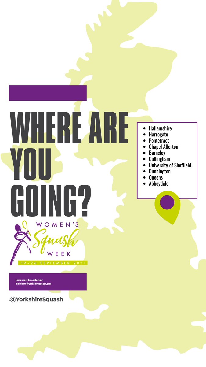 YorkshireSquash's tweet photo. Women’s Squash Week is next month - let’s shout out to all our females to come and play #Squash #SquashLife #WomensSquash #WomensSquashWeek #YorkshireSquash #SquashTraining #SquashAddict #SquashGirlsCan #RacketSports #GetFitForLife #GetFitTogether #ThingsToDoInYorkshire https://t.co/qVwVjrulac