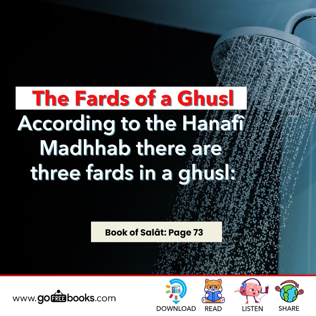 gofreebooks's tweet photo. The Fards of a Ghusl
Book of Salât: Page 73
According to the Hanafî Madhhab there are three fards in a ghusl
#Ghusl #mondaythoughts #MondayMotivation #MondayMorning #hanafi #fards #salat #prayer #pray #madhhab #free #books #gift #online #library #worldwide #gofreebooks https://t.co/Ios0dXxNp6
