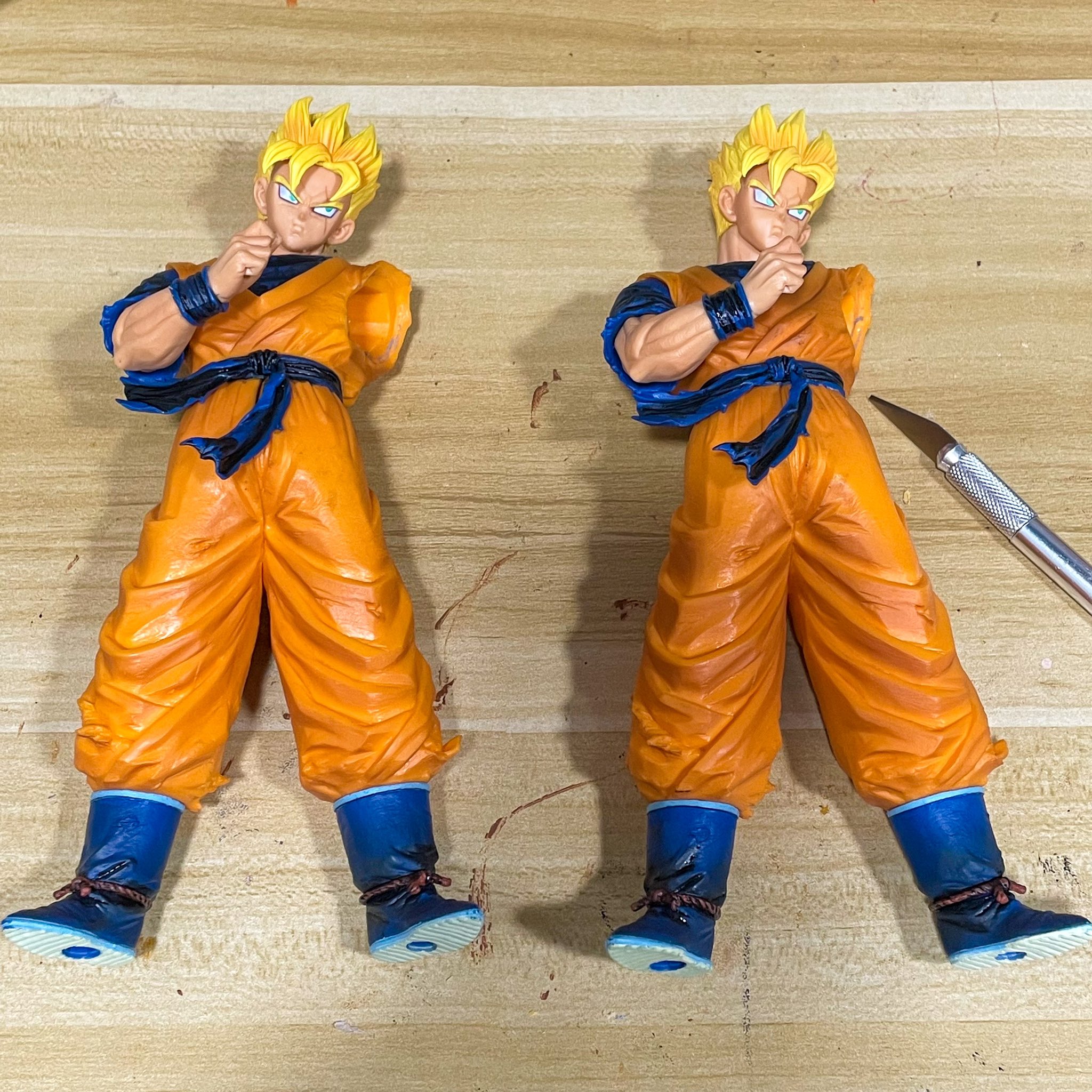 ドラゴンボール 孫悟飯 フィギュア改造 リペイント Yahoo!オークション - リペイント 改造 MSP 孫悟飯 一番くじ