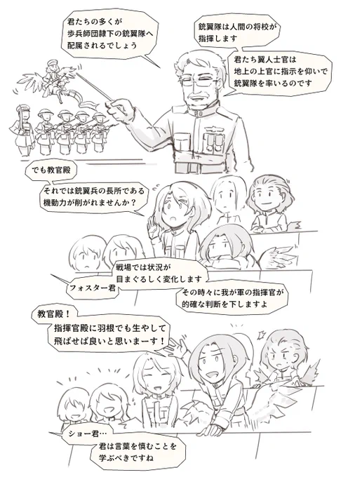 翼人部隊は人間の指揮官の手元に置いておきたい。
#Winged_Fusiliers 