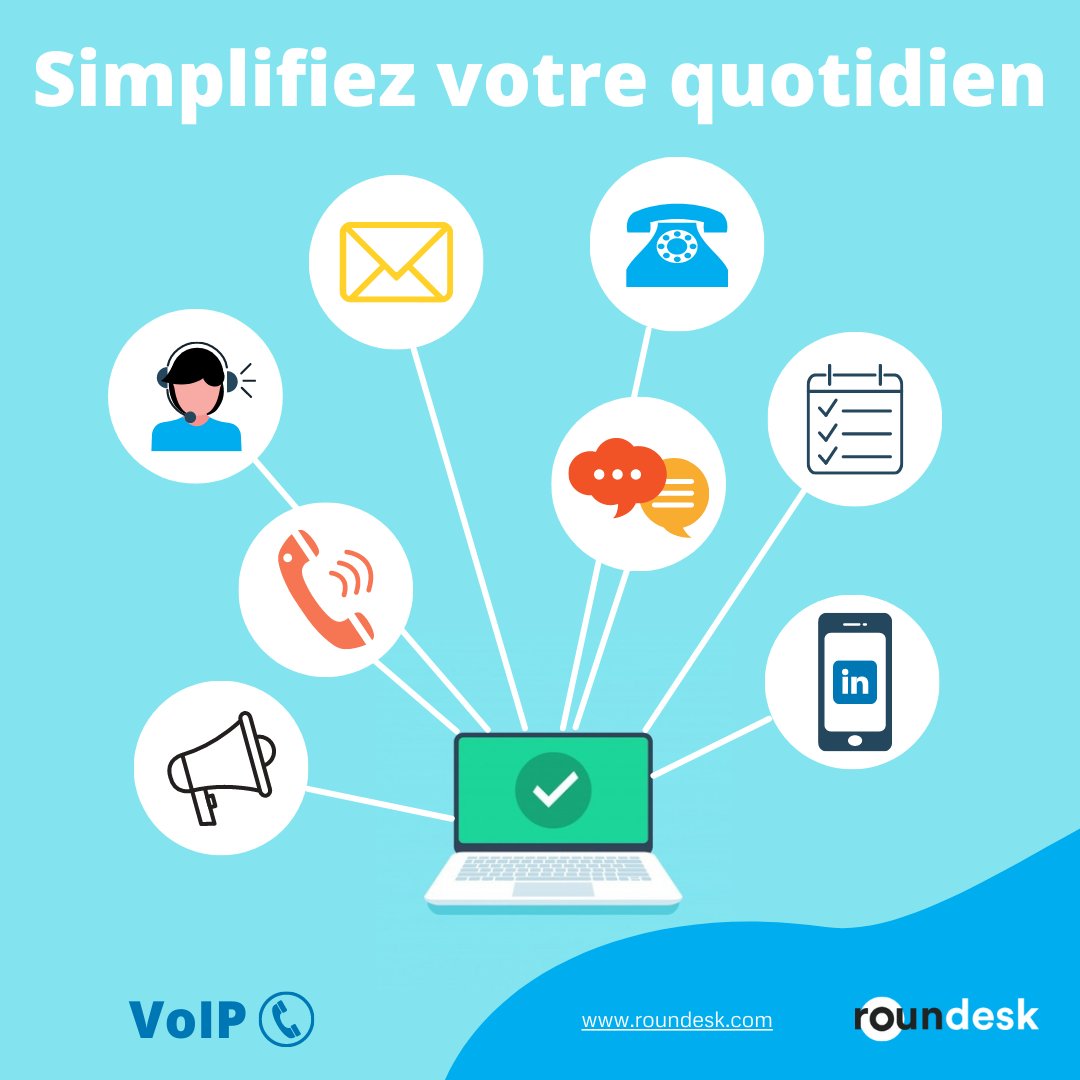 Roundesk_Tech's tweet photo. đ€Les communications coĂ»tent cher Ă votre entrepriseâ Optez pour la tĂ©lĂ©phonie sur IP et optimisez vos charges tĂ©lĂ©com.
#Roundesk #VoIP #téléphonie_entreprise #communication #Relation_client https://t.co/THhFRQgseI