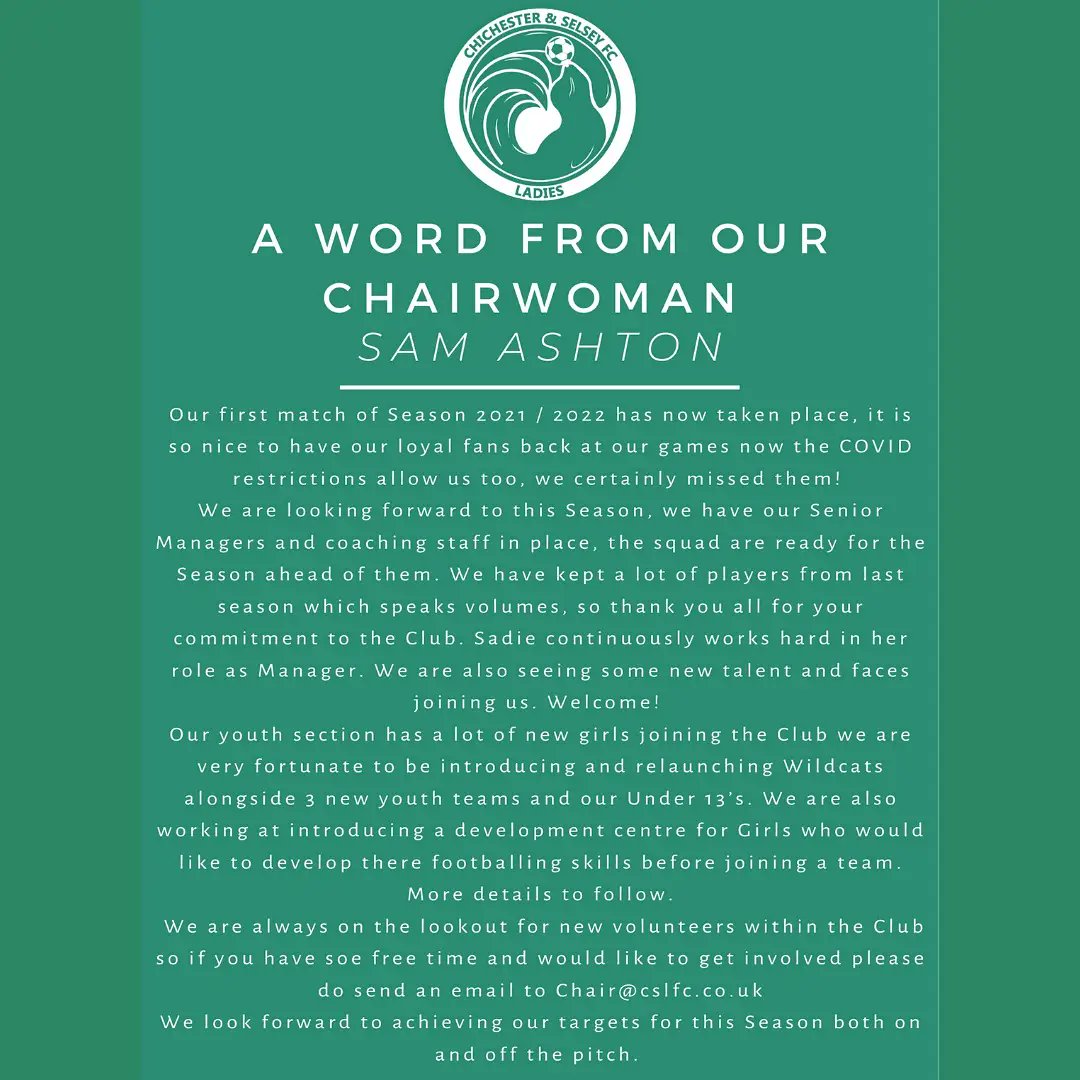 selseywfc's tweet photo. 📖 Monday morning read...

Check out some words from yesterdays programme from our #13 @philippaholden and our Chairwoman @SamAshton6.

Also remember we are back at home on Wednesday evening against @SouthamptonFC 7:45pm KO.

#WeAreNational

@fawnl_official https://t.co/x5RghrTvaz