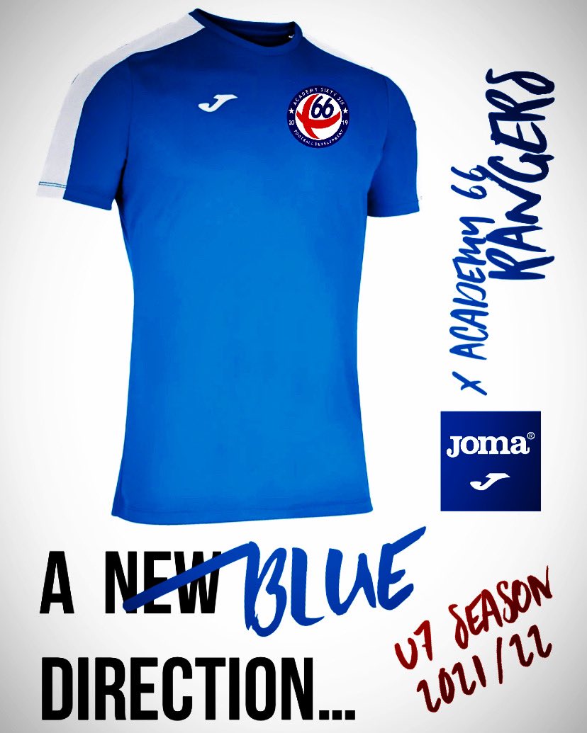 A66Football's tweet photo. Introducing our final kit reveal of preseason… 

A66 U7 Rangers 🔵🔵🔵

They join our other U7 Rovers 🔴🔴🔴 in the Mid Staffs Junior League. 

Starting their journey September 2021 ⚽️ https://t.co/XkRNOmhp0V