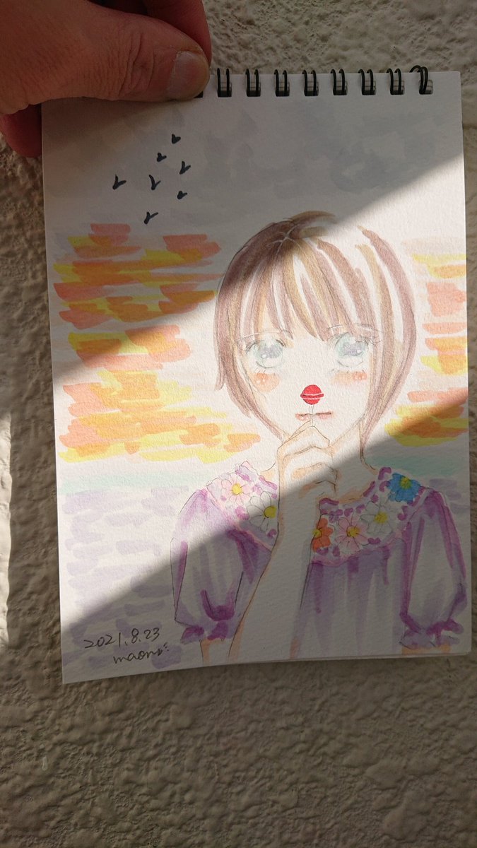 Twoucan 夕焼けと女の子 の注目ツイート イラスト マンガ