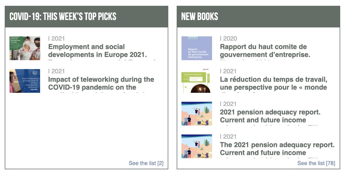 ETUI_org's tweet photo. #Labourline highlights of the week:
1️⃣ Employment & #social #developments in 🇪🇺 @EUPublications
2️⃣ #Pension adequacy report @EUPublications
3️⃣ Réduction du temps de travail @Stan_ds
4️⃣ Covid, telework & #SocialSecurity @ILO_Research
https://t.co/WeVzJYLkYv https://t.co/WnhSylWxTl