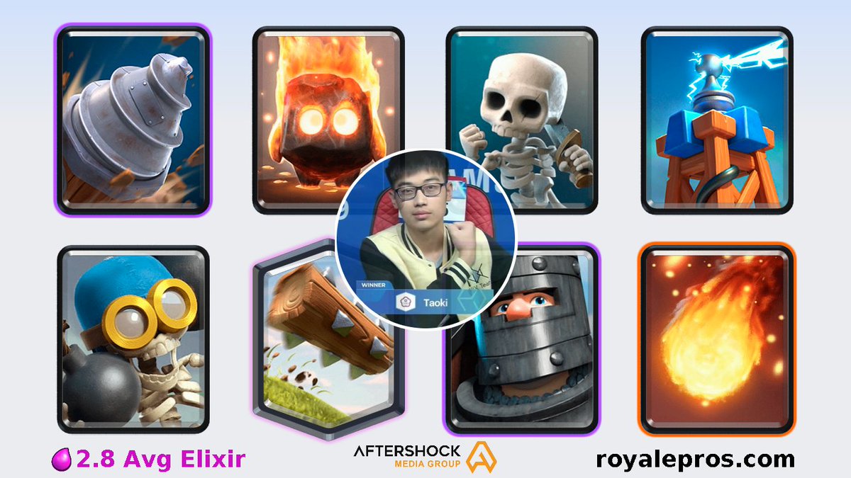 .<a href="/TaokiCR/">Taoki</a> has won grand challenge on 23/08/2021 16:09:24 SGT [Goblin Drill,Fire Spirit,Skeletons,Tesla,Bomber,The Log,Dark Prince,Fireball]

Deck: link.clashroyale.com/deck/en?deck=2…

GC Logs: royalepros.com/viewprofile/PQ…

Powered by @ AMGinfluence