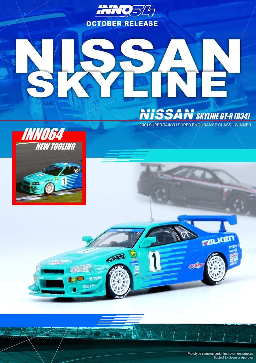 INNO64からGT-R(R34)のファルケンカラーが登場！