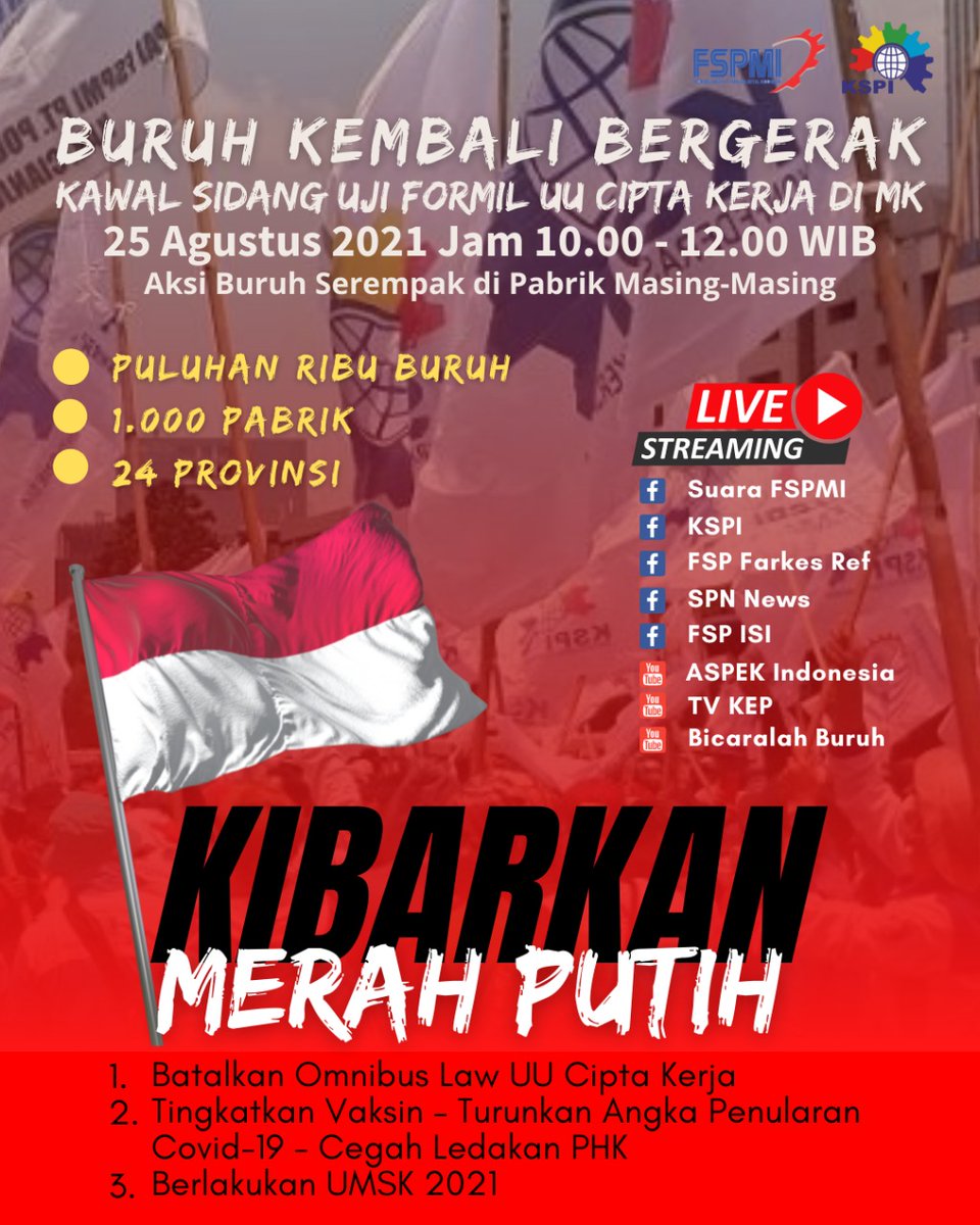 SaktiawanAmin's tweet photo. #SavePKBTanpaOmnibusLaw
#SavePKBHargaMati
#TolakOmnibusLaw
#BatalkanUUCiptaKerja
#FSPMIGaspoll
#YamahaIndonesia
#Yamahaday https://t.co/OFumEyiYv2