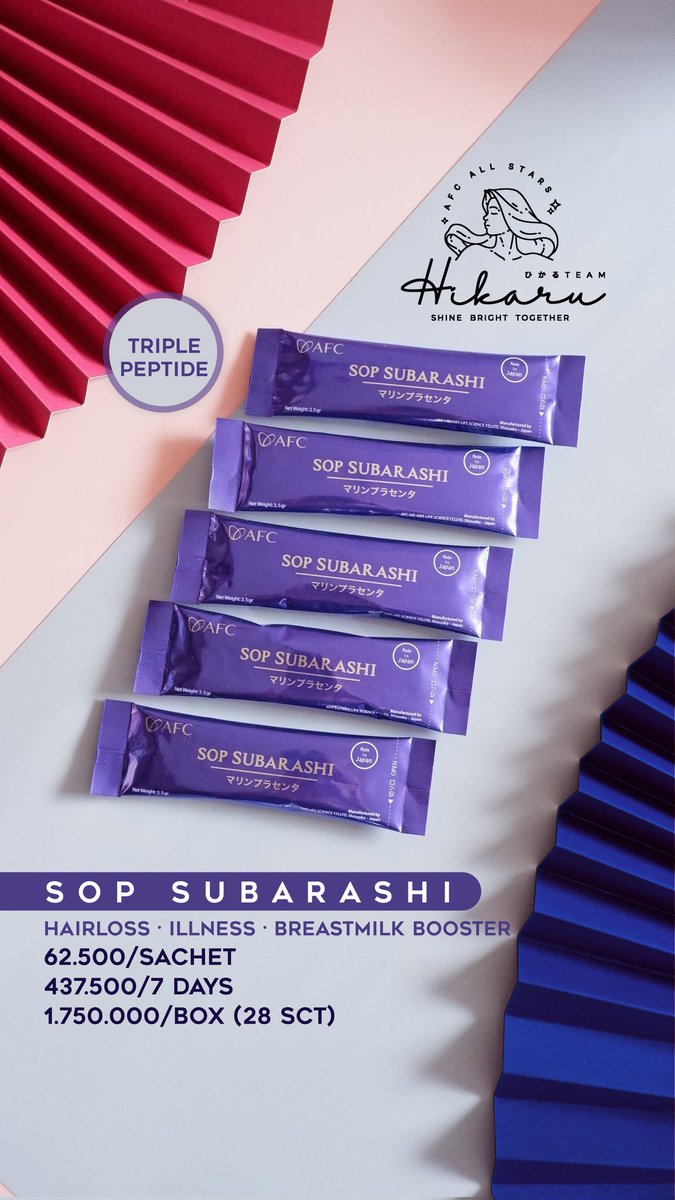 tieqa's tweet photo. Superfood untuk melengkapi nutrisi harianmu. 100% Made in Japan. DM for order ya, free ongkir pembelian di atas 7 sachet. Sent from Bandung. #kolagen https://t.co/NL8D9Orguc