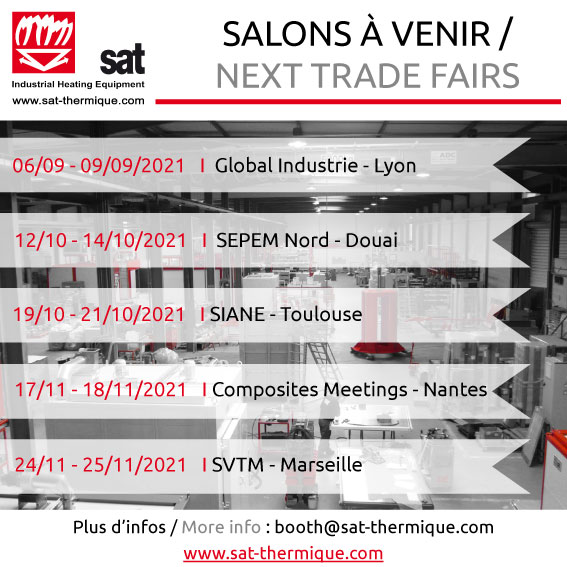 SatThermique's tweet photo. 🇫🇷 Venez nous rencontrer lors des événements suivants :
🇬🇧 Come and meet us at the following events :
#GlobalIndustrie : stand 6J112
#SEPEM : stand H7E4
#SIANE : stand F67
#CompositesMeetings
#SVTM : stand 55
@Salon_GI @sepemindustries @SalonSiane https://t.co/qFJinMZZry