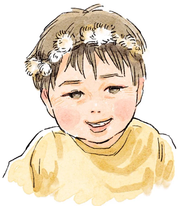 普段お子さんの絵をアップされていない絵師さんもたくさん参加されていてシュテキ…落書きクオリティだけど私も参加させてください。 #親からみた子どもの姿展 