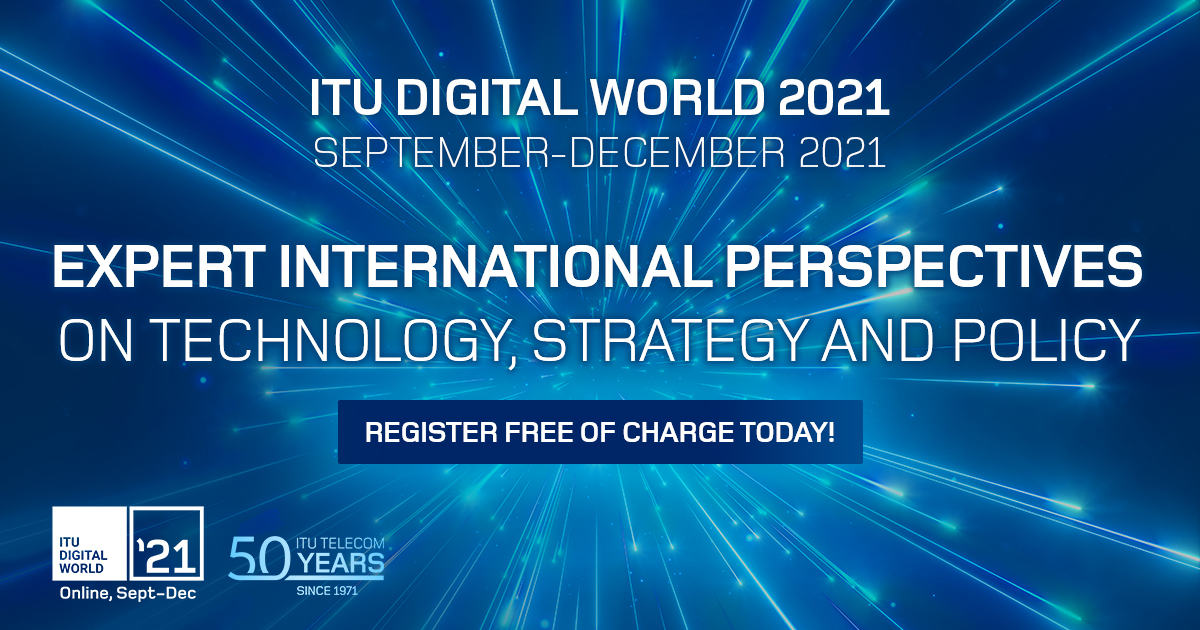📣 Save the date for the first in the #ITUworld virtual sessions running from September to December! 

🗣️ Wired, wireless, worldwide: what’s next for networks? 
🗓️ 1 September, 13:30 CET 

ℹ️ digital-world.itu.int/events/2021-ev…