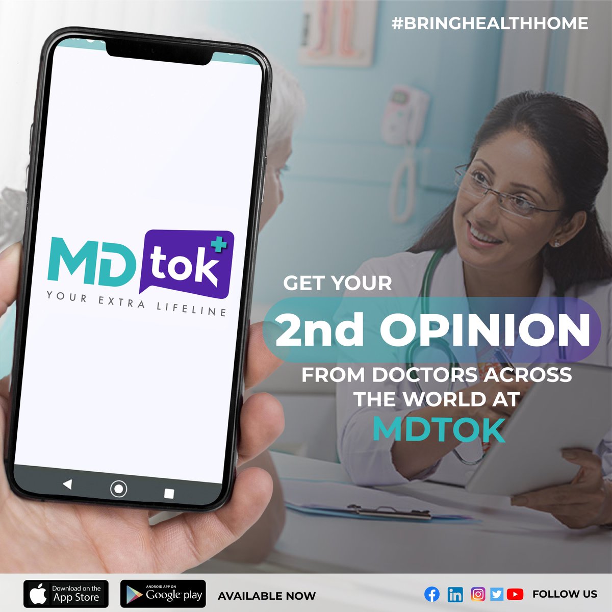 Get your medical advice in 4  easy steps:
Visit the Mdtok website
Choose your specialist
Submit your records
Get expert opinion today!

 #mdtok #healthcareforall #healthcaretips #healthcareindustry #medicalconsultancy #doctorsadvice #onlinedoctor #healthcareservice #healthcare
