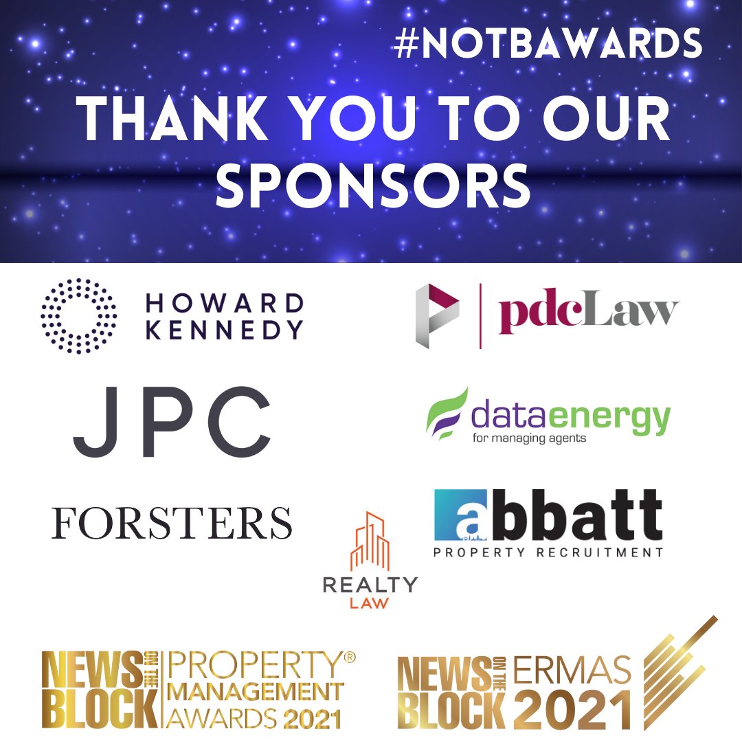 Thank you to all of our sponsors - we look forward to celebrating with you all in November #NOTBAWARDS thenotbawards.co.uk  <a href="/HowardKennedy/">Howard Kennedy</a> <a href="/Realty_Law_Ltd/">Realty Law</a> <a href="/DataEnergyMS/">Data Energy</a> <a href="/JPC_Law/">JPC</a> <a href="/ForstersLLP/">Forsters LLP</a> <a href="/PDC_Law/">PDC Law</a> <a href="/abbattprop/">Abbatt</a>