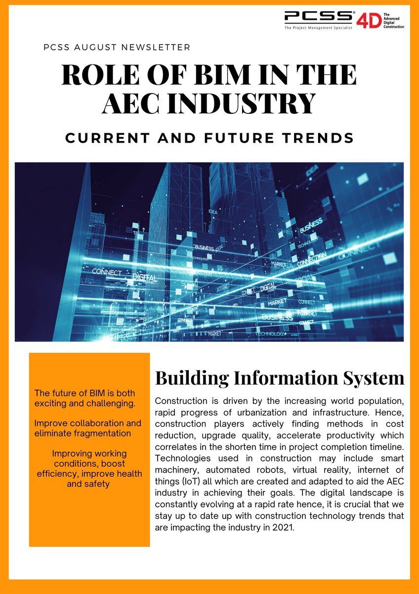 pcss4D's tweet photo. PCSS Newsletter: Role Of BIM In The AEC Industry - https://t.co/06m8WcvhHh https://t.co/xenw79z4le