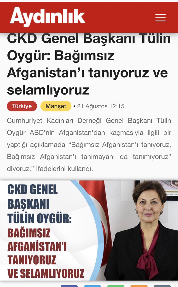 CUMHURİYET kadını adı altında, 
Şer-i'ata, Terörist bir oluşuma destek verenler her kimse⁉️
Siz CUMHURİYET kadını OLAMAZSINIZ ‼️

SİZ EMPERYALİZMİN MASKELİ UŞAKLARISINIZ .

CUMHURİYET'İN Adını dahi anamazsınız.
DERHAL O İSMİ SİLİN..
DERHAL ‼️‼️ 😡😡